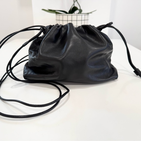 THE ROW Leather Angy Shoulder Bag in Black - Picture 16 of 16